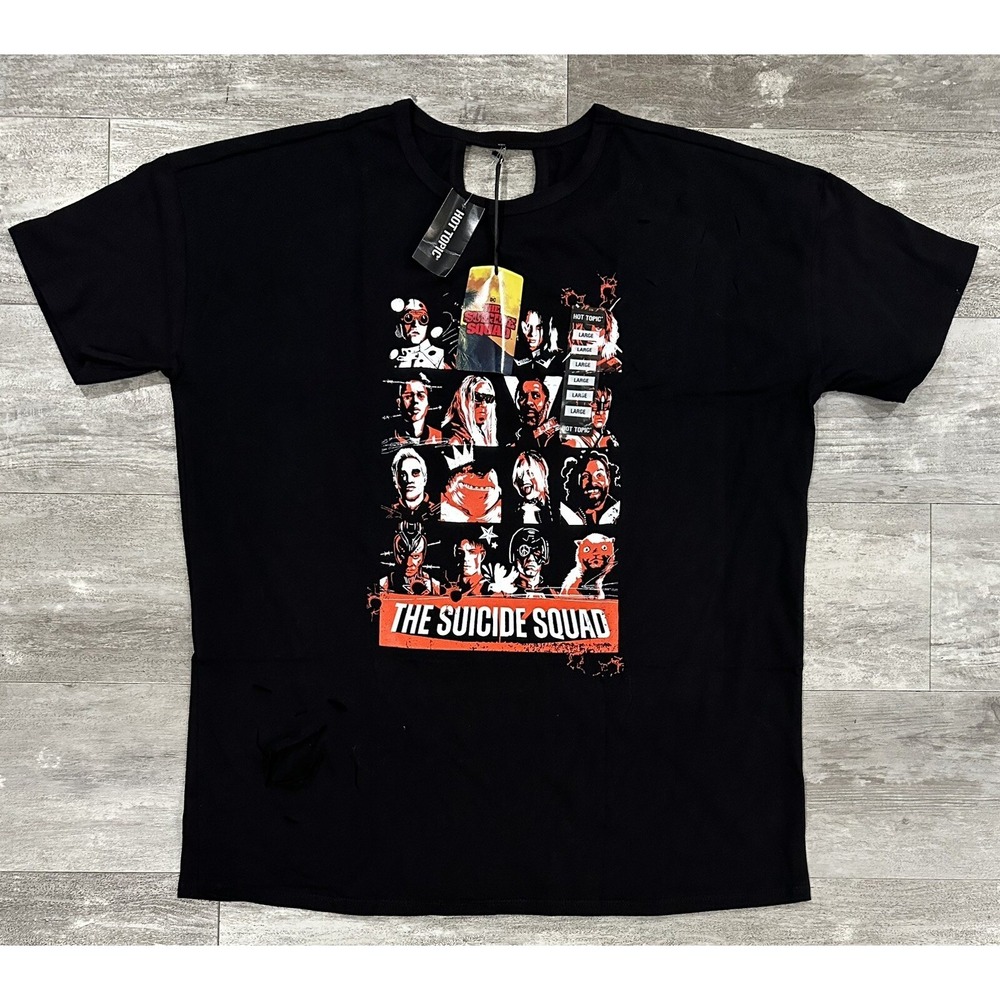 Hot Topic Suicide Squad Oversized Womens Tee Distressed Size Large T Shirt